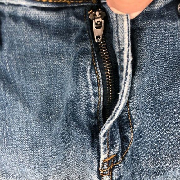 Industry Supply co Mens Jeans Blue Size 34x34 Denim Distressed Relaxed Straight - Picture 9 of 12